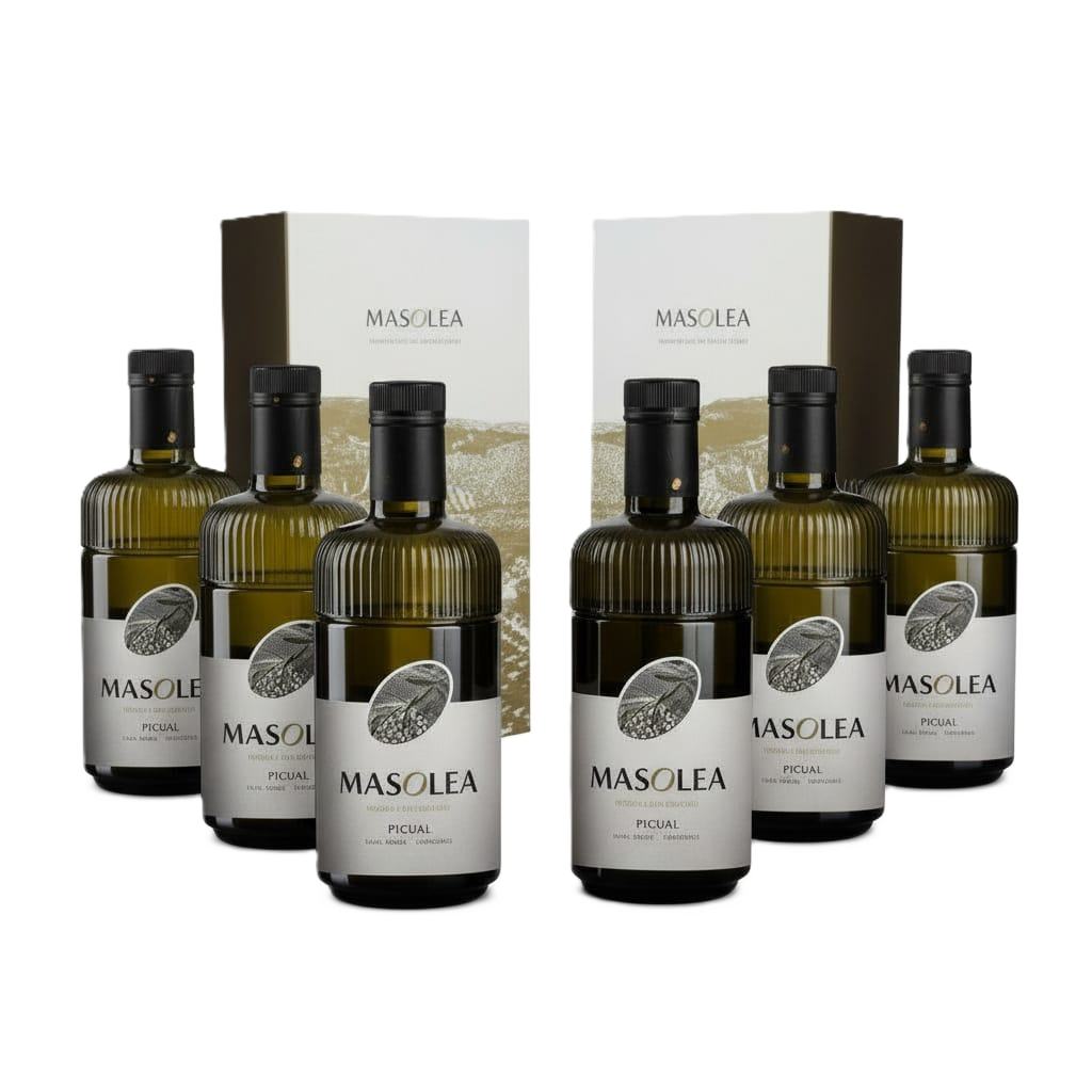 AOVE Picual 500ml PACK x 6. Precio especial + 2 estuches de regalo.