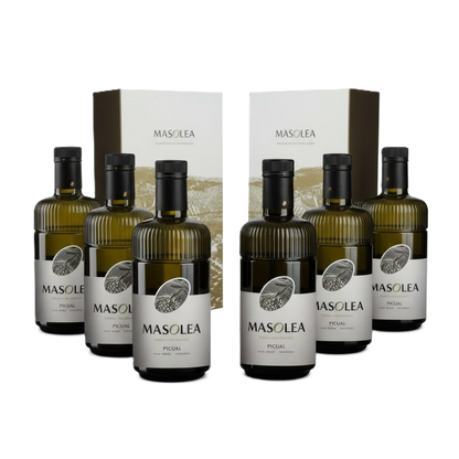 AOVE Picual 500ml PACK x 6. Precio especial + 2 estuches de regalo.